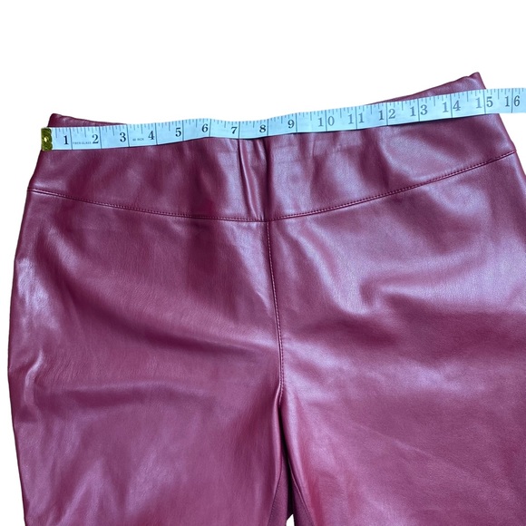 G.I.L.I. Got it. Love it. Faux Leather‎ Leggings Sz Large Maroon Mixed Media QVC - Picture 10 of 10